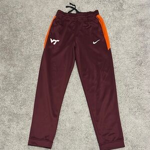 Nike Virginia Tech Burgundy and Orange Men's Joggers
